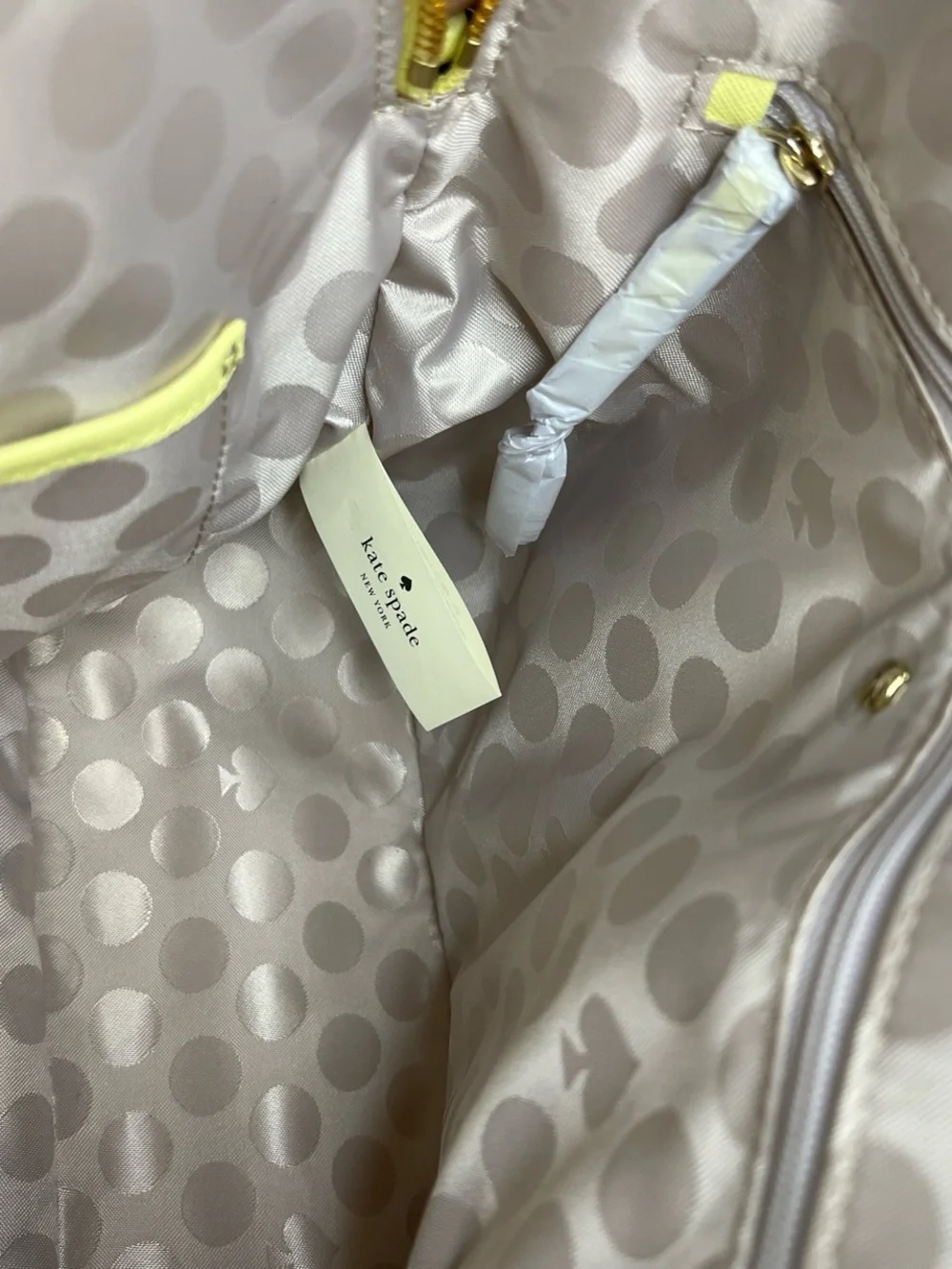 kate spade lemon yellow dome satchel
